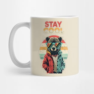 stay cool bear  retro Mug